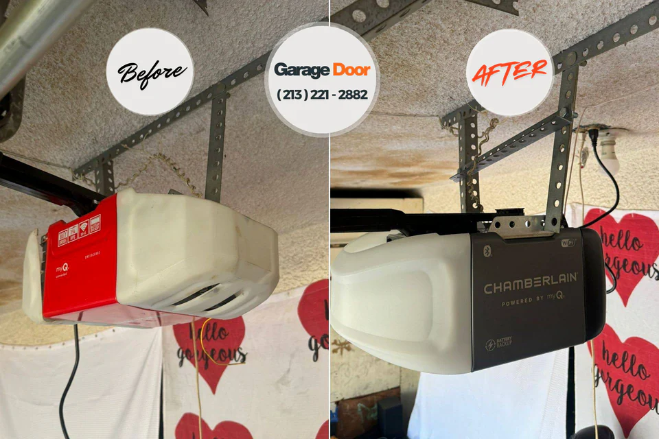 Before and after: garage door repair Medicine Lodge, KS